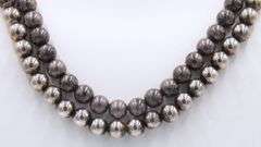 Group Lot of 2 Vintage 925 Sterling Silver Ball Chain Necklaces