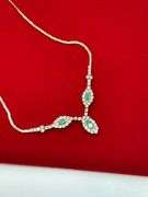 CERTIFIED BRAND NEW 14K GOLD DIAMOND AND EMERALD NECKLACE