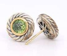 David Yurman Peridot Cookie Earrings