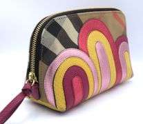 Burberry Halton Pop Element Bright Pink and Check Make up Bag