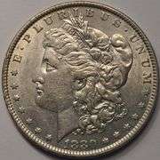 1880-O Morgan Silver Dollar With Luster