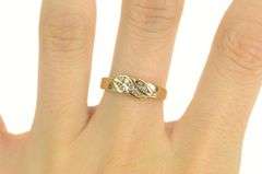14K Yellow Gold 0.25 Ctw Diamond Wavy Channel Curvy Ring