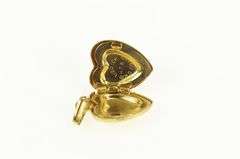 Gold Filled Engraved Floral Heart Photo Picture Locket Charm/Pendant