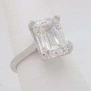 Certified 4.59CT Emerald Cut Diamond Solitaire Ring
