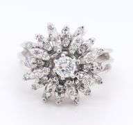 Favorite White Gold 0.65ctw Diamond Cocktail Ring