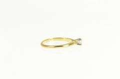 18K Yellow Gold Diamond Solitaire Classic Simple Engagement Ring