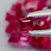 Outstanding 2.55ct 40 piece princess cut Ruby set