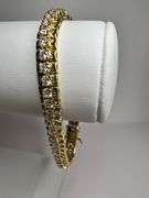 Sparkling 14 Kt Gold Plated Tennis Bracelet