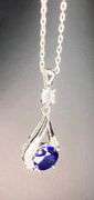 Midnight Blue 1.5 Ct Lab VVs1 Blue Sapphire Pendant