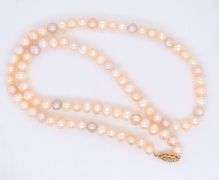 Set of Fresh Water Pearl Necklace, Bracelet and Stud Earrings