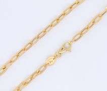 Paper Clip 18kt Yellow Gold Chain Necklace