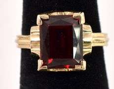 Lavish Lab Ruby Ring in Yellow Gold