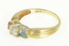 14K Yellow Gold 0.86 Ctw Diamond Topaz Citrine Engagement Ring