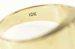 10K Yellow Gold 0.20 Ctw Diamond Squared Men's Wedding Ring