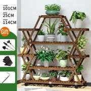 Multi-layer Wood Plant Stand: Indoor Elegance