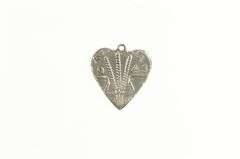 Sterling Silver 1943 Australian Coin Love Token Heart Charm/Pendant