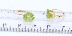 Fantastic Yellow Gold 2.70ctw Peridot Earrings