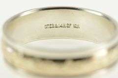 Sterling Silver 6.2mm Flora 14k Gold Filled Two Tone Wedding Band Ring