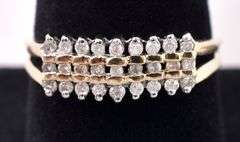 Sparkling Yellow Gold Diamond Ring