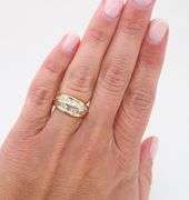 18k Yellow Gold Diamond Wave Ring