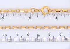 18kt Yellow Gold Solid Paper Clip Chain Necklace