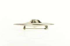 Sterling Silver 1950's Abstract Designer Curvy Statement Pin/Brooch