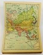 Small Antique Leather Atlas Book