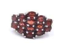 Group Lot of 5 Vintage 925 Sterling Silver Gemstone Rings