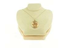 14K Yellow Gold Retro Birthday Pearl Syn. Ruby Sapphire Charm/Pendant