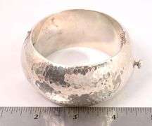 Sterling Silver Huge Texturized Cuff Bracelet