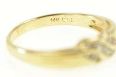 14K Yellow Gold 0.25 Ctw Diamond Wavy Channel Curvy Ring