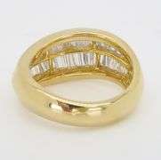 18k Yellow Gold Diamond Wave Ring