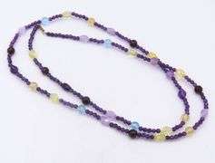 Fantastic Amethyst, Garnet, Blue Topaz and Citrine Necklace
