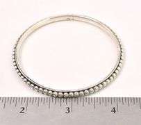 Sterling Silver Studded Bangle Bracelet