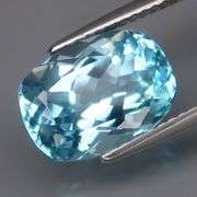 Premium baby blue 5.50ct cushion cut Topaz
