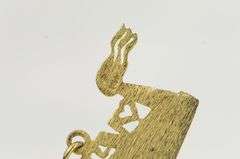 14K Yellow Gold Love Boat Island Princess Cruise Ship Charm/Pendant