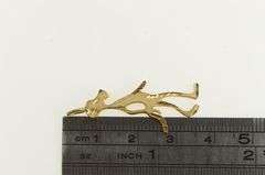 14K Yellow Gold Pink Panther Diamond Cut Vintage Charm/Pendant