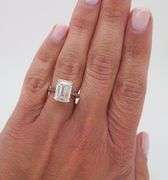 Certified 4.59CT Emerald Cut Diamond Solitaire Ring