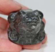 Adorable 450ct Leopard Stone Frog Carving