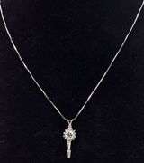 Absolutely Beautiful 14K White Gold Approx. 1.24CTW Diamond Pendant Necklace