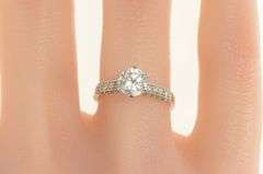 10K White Gold 1.55 Ctw Sapphire Diamond Travel Engagement Ring