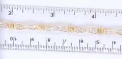 Attractive Baguette Diamond Wave Link Bracelet in Yelow Gold