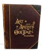 1888 Art & Artists of Our Time Antique Leather Book