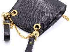 Jean Claude Jitrois Mini Jet Black Croc Leather Bag