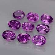 Glittering 6.31ct 7x5mm real Bolivian Amethyst set