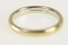 18K White Gold 2.8mm Tiffany & Co Wedding Band Ring