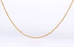 18kt Yellow Gold Tiny Rope Chain Necklace