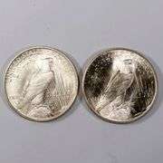 1922 &1923 BU Peace Dollars
