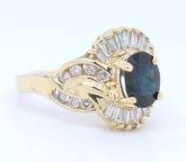 Pleasing Yellow Gold 1.50ct Sapphire and Diamond Ring