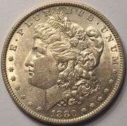 1880 Morgan Silver Dollar With Luster